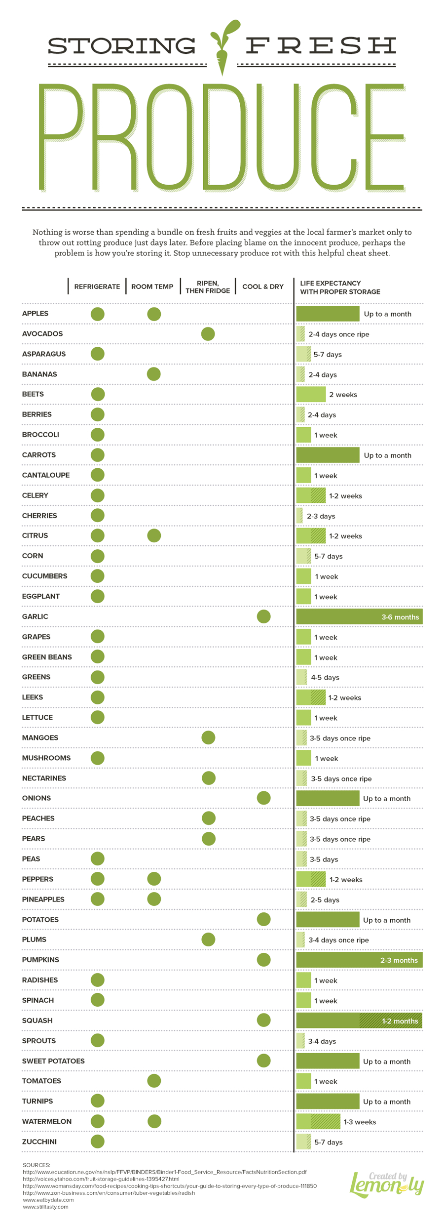 Produce Storage Infographic