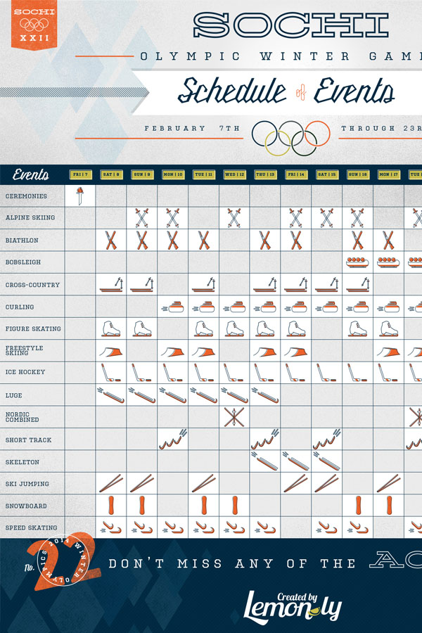 Sochi Winter Olympics Schedule