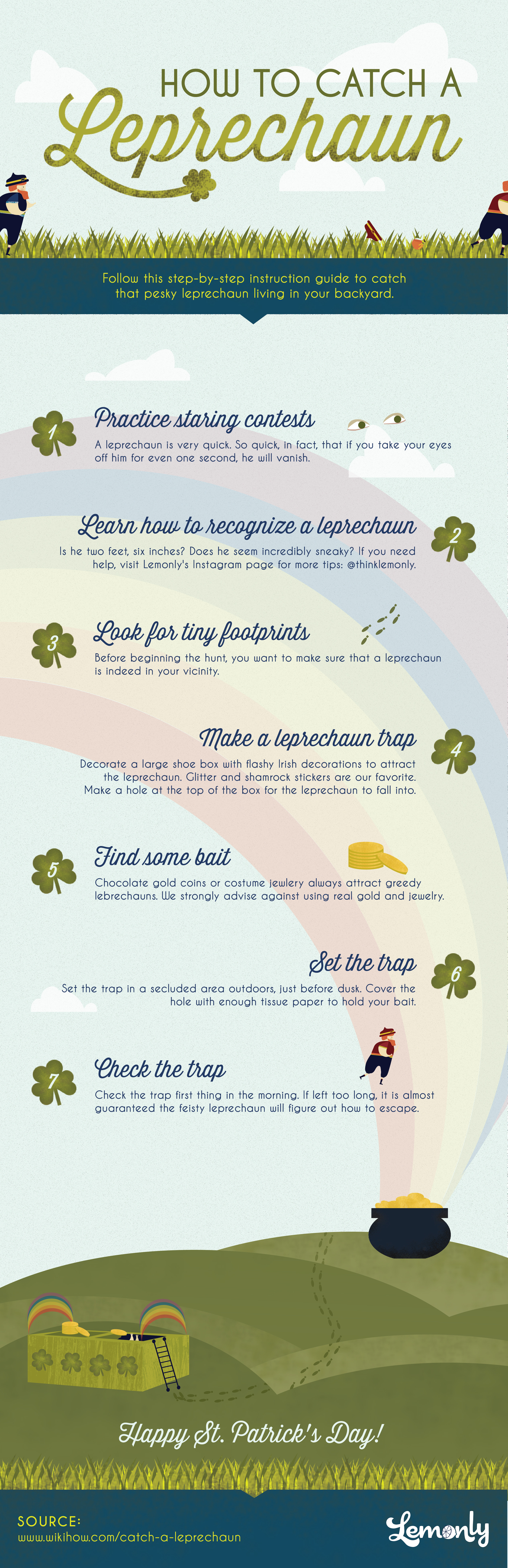 How to Catch a Leprechaun Infographic - Lemonly