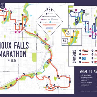 Sioux Falls Marathon Route Map