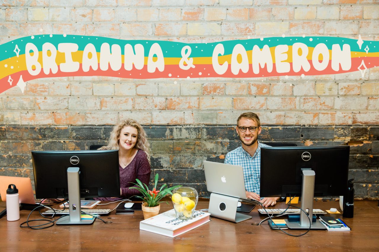 Lemonly summer interns Brianna and Cameron